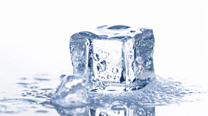 ice cubes isolated on white