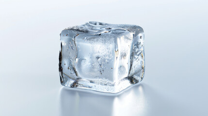 ice cubes isolated on white