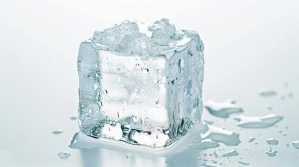 ice cubes isolated on white