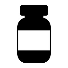 medicine bottle vector icon. Isolated flat vector illustration on white background.