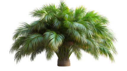 Obraz premium Tropical Palm Tree Lush 3D Render, High-Resolution Isolated Background for Design Projects, isolated on transparent background.
