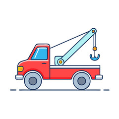 Naklejka premium tow truck icon, tow truck vector illustration-simple illustration of tow truck, perfect for tow truck logos and icons