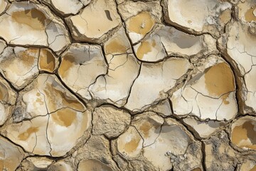 cracked earth patterns in dried riverbed dramatic aerial perspective earth tones minimalist desert composition