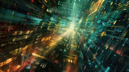 Digital world in abstract immersion