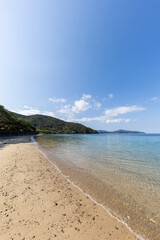 Obraz premium 奄美大島瀬戸内町阿室釜の白浜海水浴場
