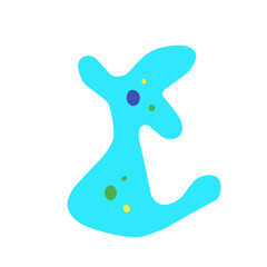 flat style amoeba cell