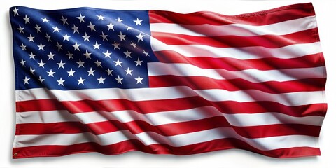 Obraz premium A visible and vibrant American flag waving gracefully in the wind.