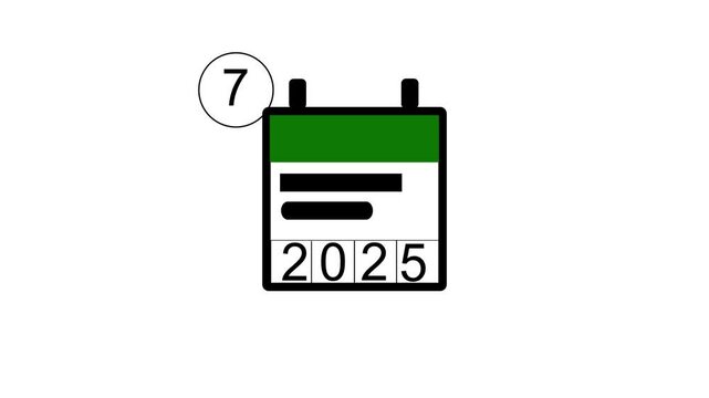 Abstract calendar animation,  january to disember animation . on a black background.and creating a stunning video4k video.