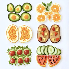 Fototapeta premium fruits and vegetables