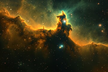 Vibrant cosmic nebula scene featuring shimmering stars, expansive space exploration imagery, breathtaking galactic formations for astronomy lovers, and enchanting night sky backgrounds