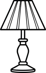Line Art Table Lamp with Lampshade
