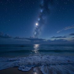 Naklejka premium aurora over the sea