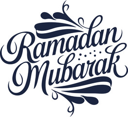 Ramadan Mubarak Typography Vector Design