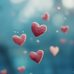 Obraz premium Floating Hearts