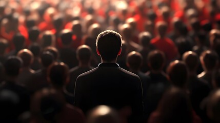 Fototapeta premium Social Anxiety in a Crowd