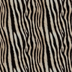 Zebra, white tiger fur, photorealistic image. Seamless pattern. Animalistic trendy print. Cover, wallpaper, packaging for the brand.