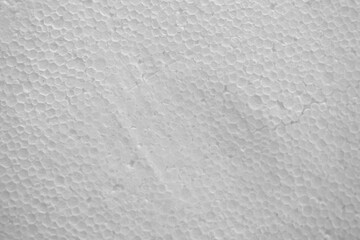 Texture of High magnification white styrofoam foam block smooth surface