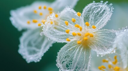 Close-up of dewy jasmine flowers