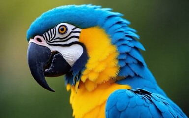 Fototapeta premium blue and yellow macaw