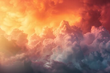 Fototapeta premium Photo of Epic colorful cloudy sky in daytime. Detailed image
