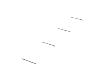 A Line Of Metallic Staple Pins Are Embedded In Pink And Light Blue 3D Illustration