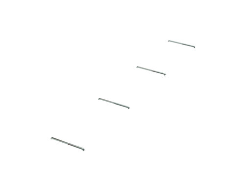 A Line Of Metallic Staple Pins Are Embedded In Pink And Light Blue 3D Illustration