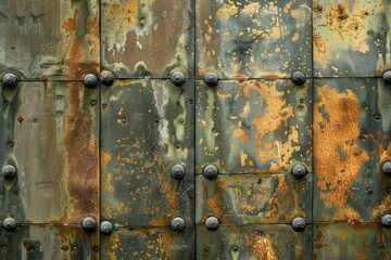 Photo of Oxidized aluminum metal wall. Detailed photo textured background