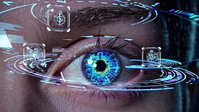 global communication concept, eye of the world