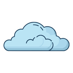 cirrus cloud nature weather flat color vector illustration template design