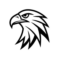 eagle head lineart vector logo of an eagle, eagle logo, lineart logo, vector logo, head logo, symbol logo, icon logo, graphic logo, design logo