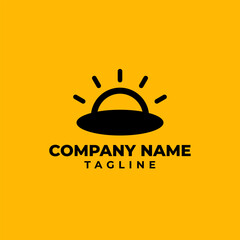 Ufo Sun Logo Template