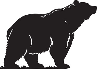 Bear animal vector silhouette , clip art, and symbol. Shilhouette of animal concept and simple design