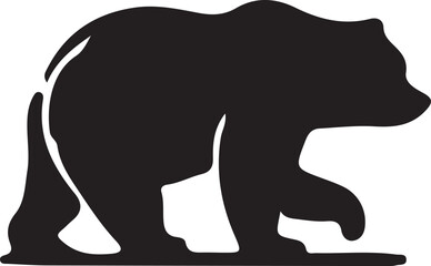Bear animal vector silhouette , clip art, and symbol. Shilhouette of animal concept and simple design
