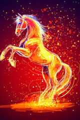 Soaring horse pattern