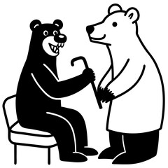 polar bear with ice cream