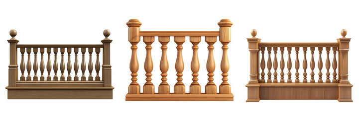 Fototapeta premium Set of A rustic wooden bed with a carved wooden railing that prominently displays the word 'NO' in bold, set against a cozy on transparent png background. Ai generated