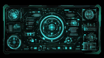 Fototapeta premium Futuristic Technology Interface Digital Dashboard Display