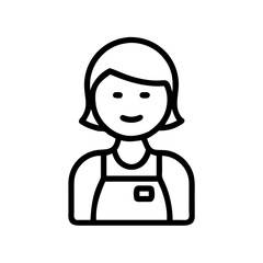 Smiling woman in apron