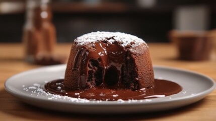 Chocolate Lava Cake: Indulge in a decadent, molten chocolate lava cake, a perfect dessert that will satisfy your sweet cravings. Its rich, fudgy exterior gives way to a warm, flowing chocolate center.