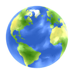 Rotating Earth Illustration. Artistic Globe Design. artistic illustration of a Earth