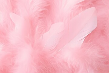 Fototapeta premium A soft, pink feather texture creates a fluffy and delicate appearance, perfect for fashion, decor, or crafts.