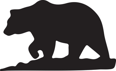 Bear animal vector silhouette , clip art, and symbol. Shilhouette of animal concept and simple design