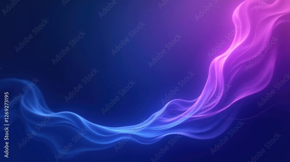 Aufkleber abstract dynamic flowing neon hues, elegant swirls of light and color, perfect for modern design pro