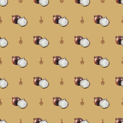 seamless pattern with onion