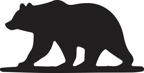 Bear animal vector silhouette , clip art, and symbol. Shilhouette of animal concept and simple design