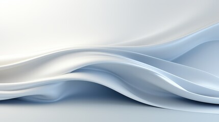 Naklejka premium Soft, flowing white fabric creates an elegant, serene backdrop, showcasing gentle curves and smooth textures.