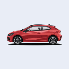 Red Car vector illustration concept