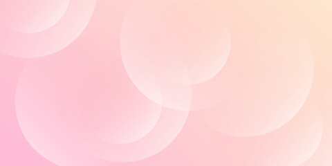 Banner background, pastel colorful, pink and orange gradations, circle abstract background, vector