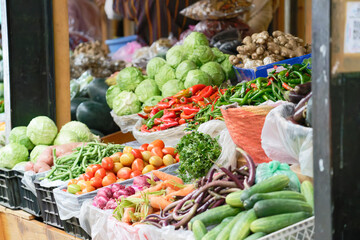 Vegetable market in Bhutan