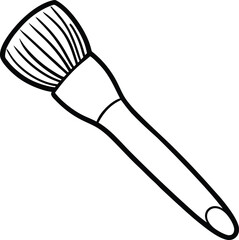 Brush liner art on white background